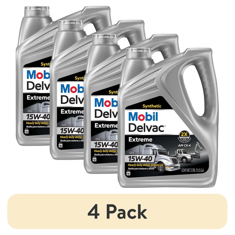 4 pack) Mobil Delvac Extreme Heavy Duty Full Synthetic Diesel