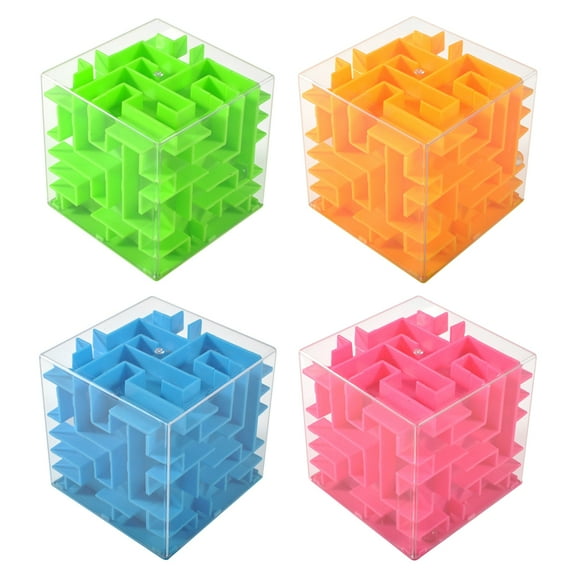 4 pack Money Maze Puzzle Box, Money Holder Puzzle Gift Money Puzzle Boxes for Ki
