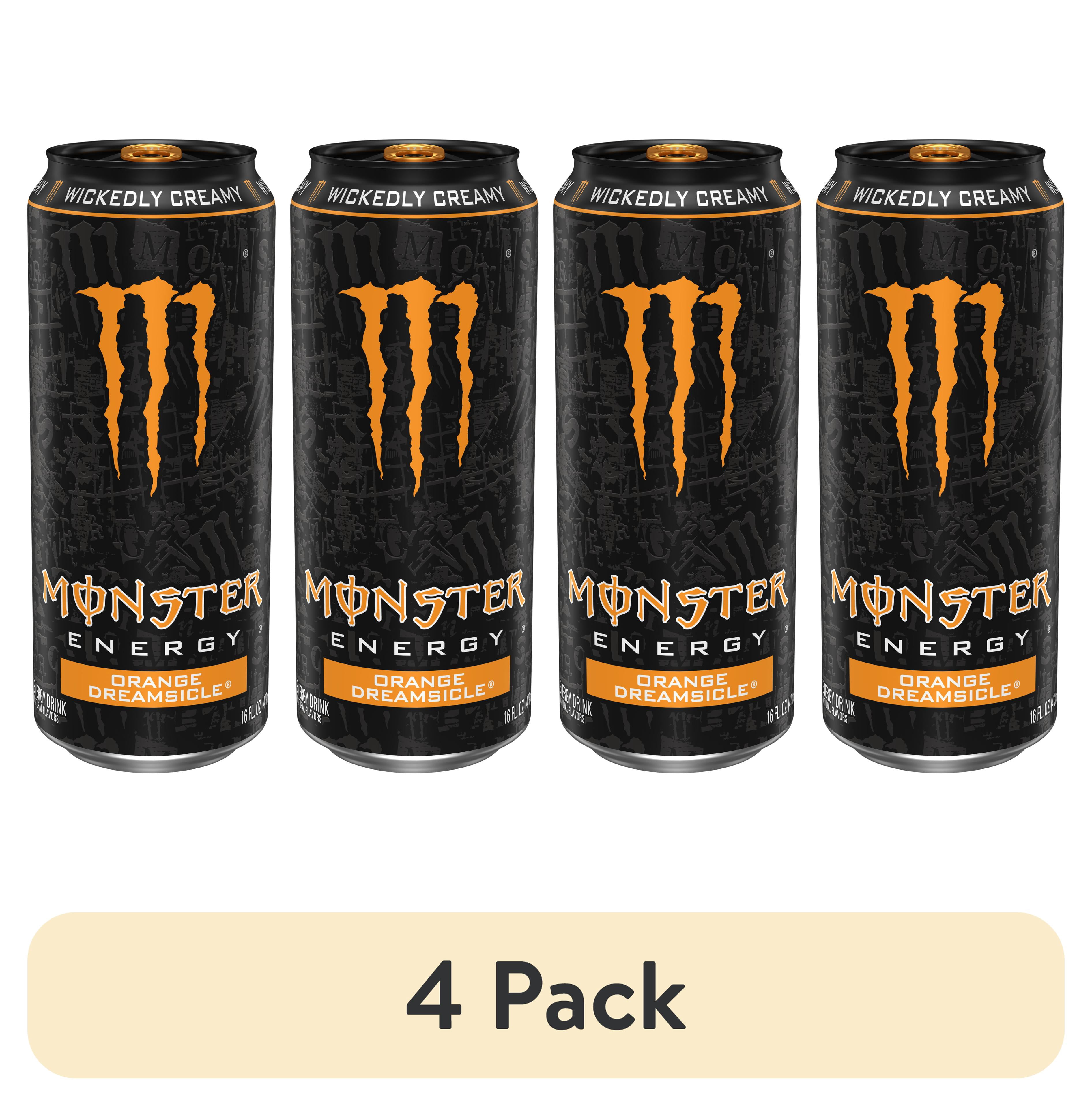 (4 pack) Monster Energy, Orange Dreamsicle, Energy Drink, 16 fl oz