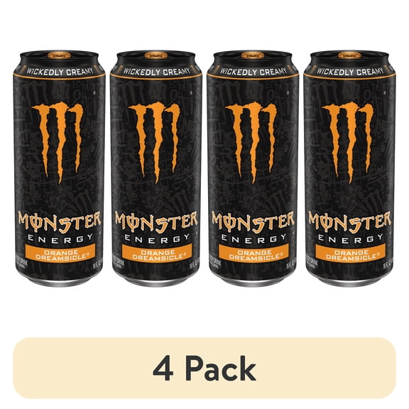 (4 pack) Monster Energy, Orange Dreamsicle, Energy Drink, 16 fl oz, Can