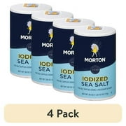 (4 pack) Morton All-Purpose Iodized Sea Salt, Fine Sea Salt, 26 oz