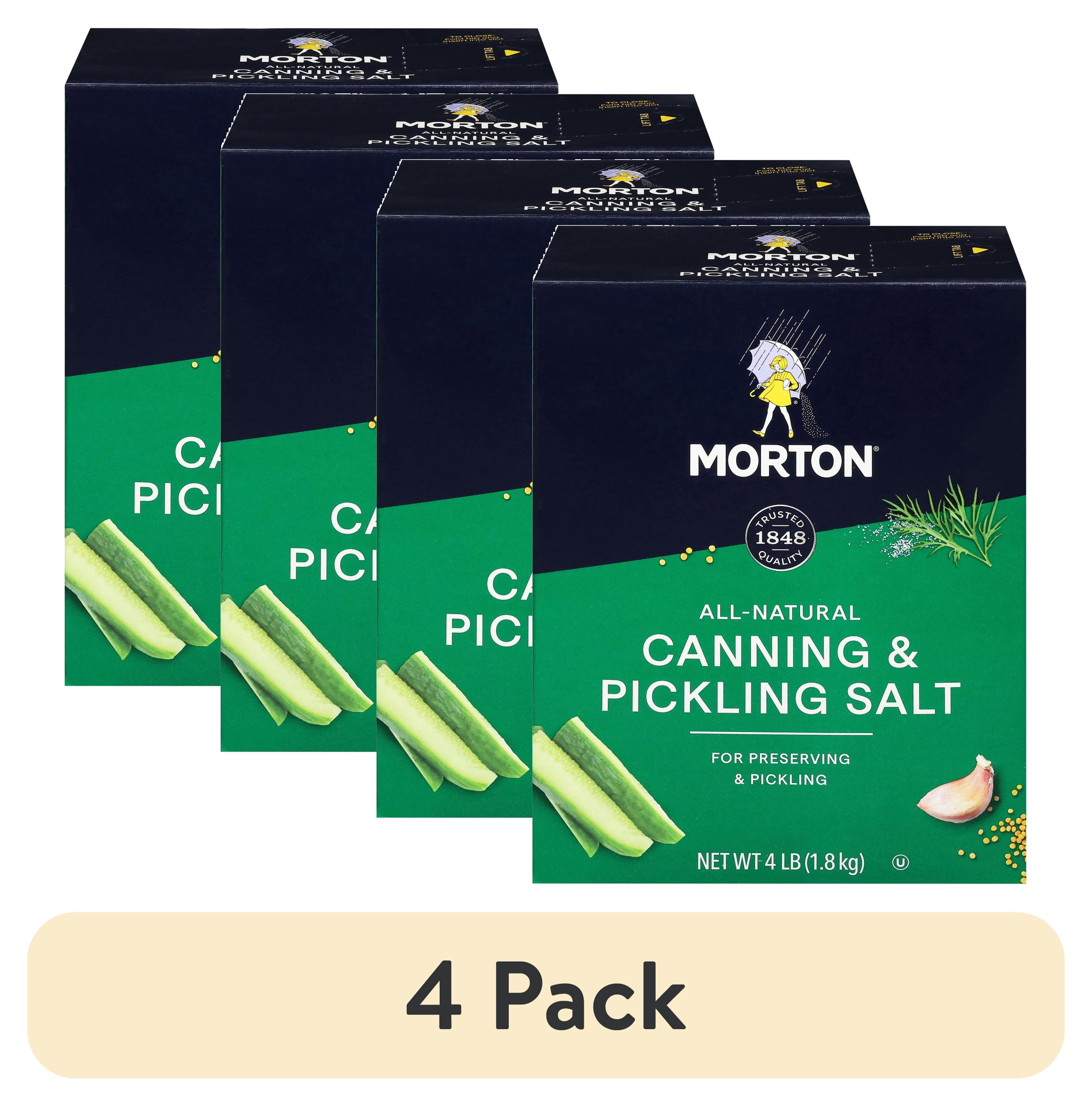(4 pack) Morton Canning & Pickling Salt, Canning Salt, 4 lb