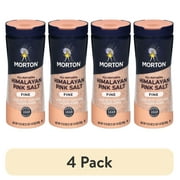 (4 pack) Morton® All-Natural Fine Himalayan Pink Salt - for Baking, Blending and more, 17.6 oz