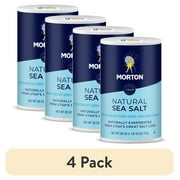 (4 pack) Morton® Sea Salt, Natural All-Purpose, 26 oz Round Can