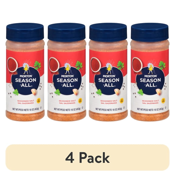 (4 pack) Morton Season-All Seasoned Salt, Seasoning Blend, 16 oz