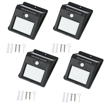 4 pack Motion Sensor Lamp,Portable Outdoor Waterproof Solar Power 20 LED Motion Induction Lamp Sensor Light Bulb for Wall Front Door,Patio,Deck,Yard,Garden price history and forecast - Yosoo