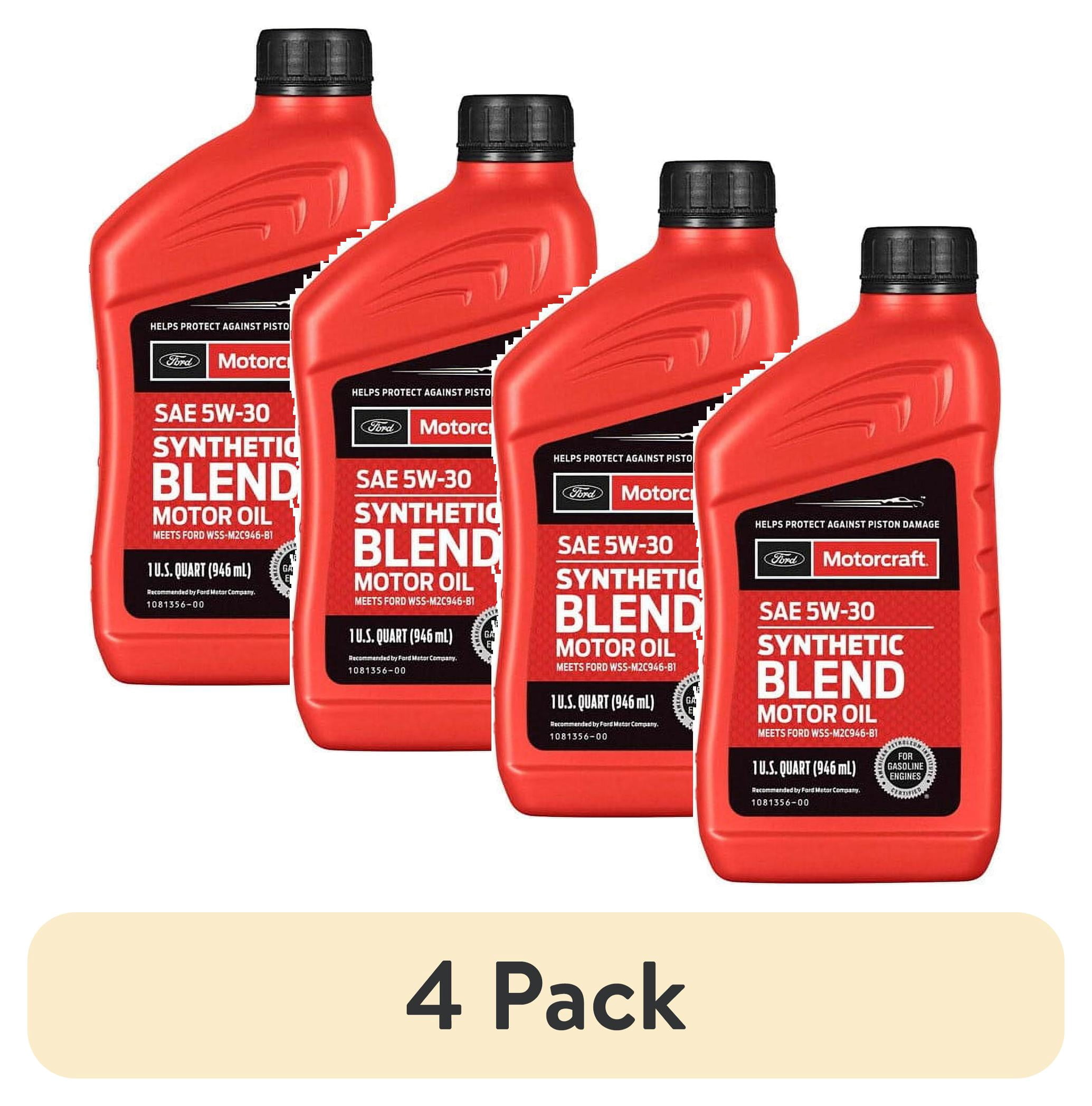 (4 pack) Motorcraft 5W30 Motor Oil, 1 qt