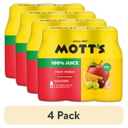 (4 pack) Mott's 100% Fruit Punch Juice, 8 fl oz, 6 pack