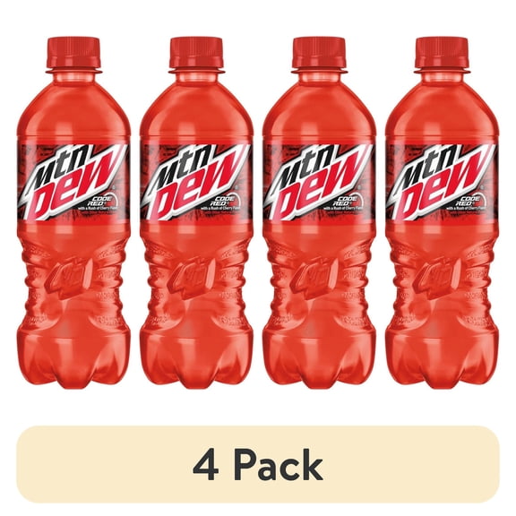 (4 pack) Mountain Dew Code Red Soda 20oz Bottles, Quantity of 6