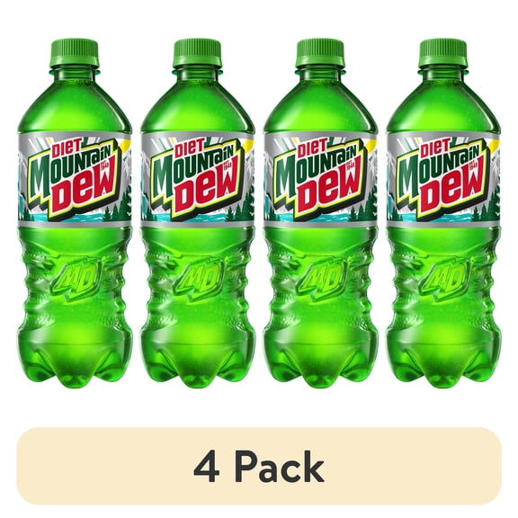 (4 pack) Mountain Dew Diet Soda - 20 oz- Pack of 2