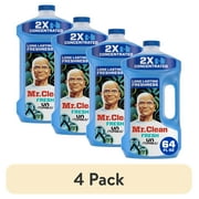 (4 pack) Mr. Clean 2X Concentrated Multi Surface, All Purpose Cleaner with Unstopables Fresh Scent, 64 fl oz