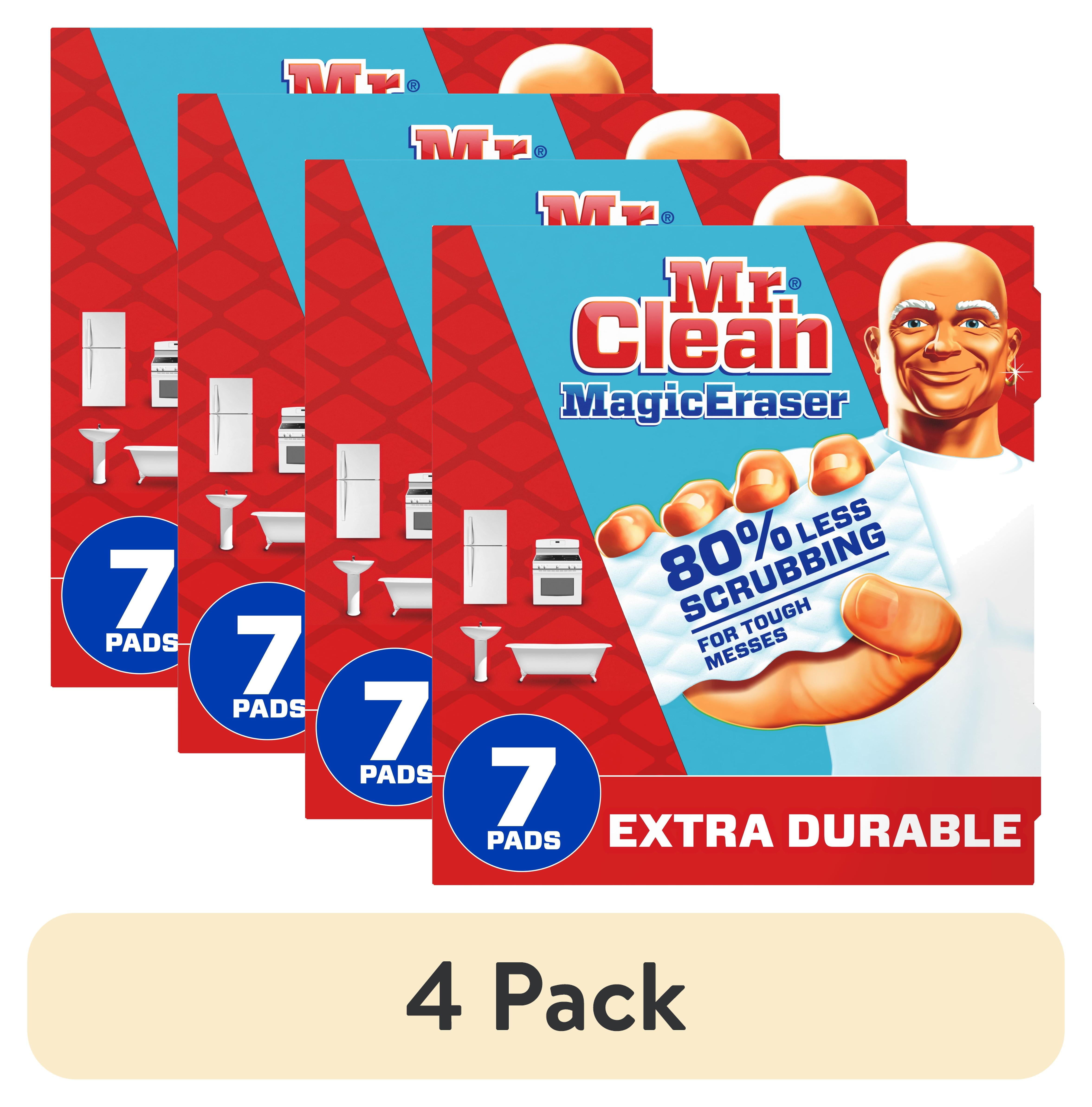 (4 pack) Mr. Clean Magic Eraser Extra Durable All Purpose Cleaning Pads with Durafoam 7 Count