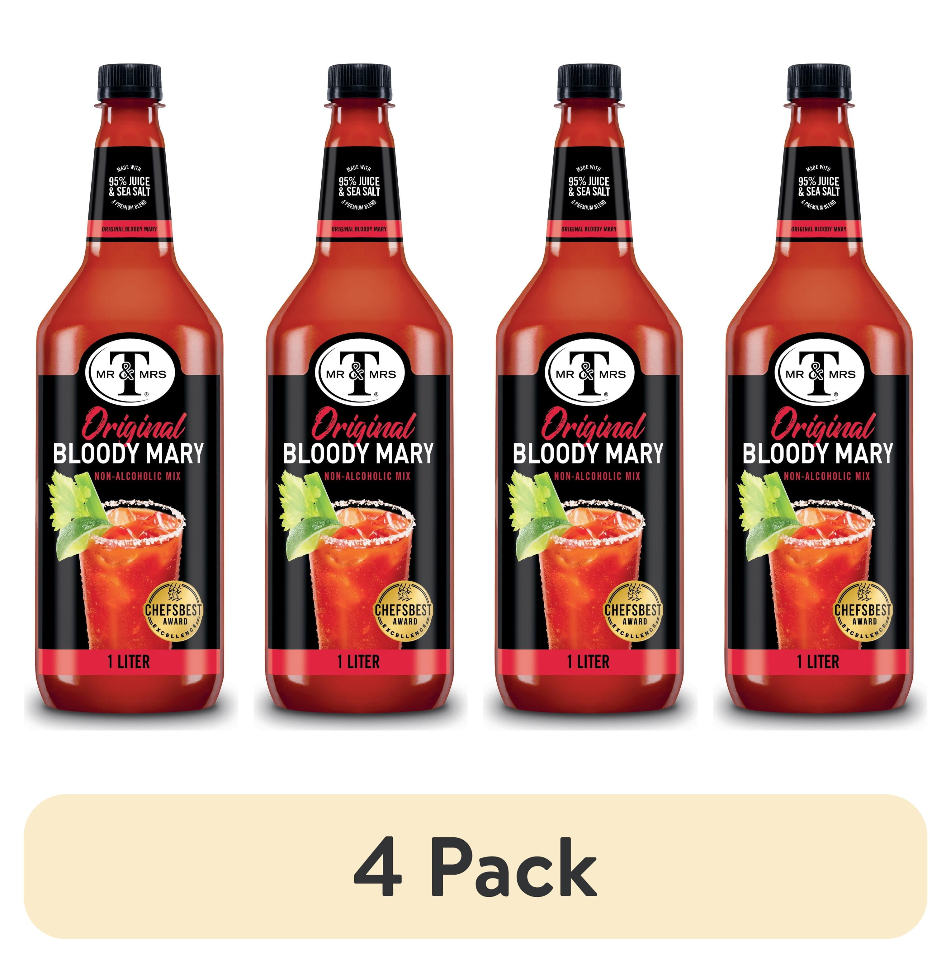 4 pack) Mr & Mrs T Original Bloody Mary Mix, 1 L, Bottle - Walmart.com