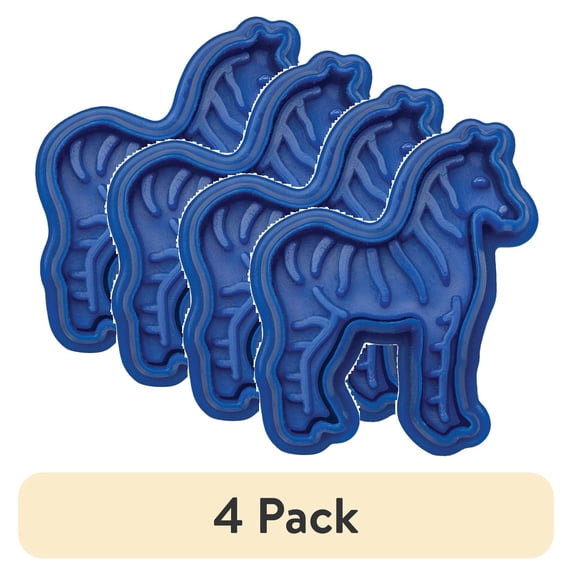 (4 pack) Mrs. Anderson's Baking Animal Cracker Cookie Cutters, Set of 4, Spring-Action Embossing Cutters For Cookies, Fondant, And Pastry Dough
