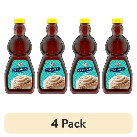 (4 pack) Mrs. Butterworth's Cinnabon Bakery Inspired Flavored Syrup, 24 oz