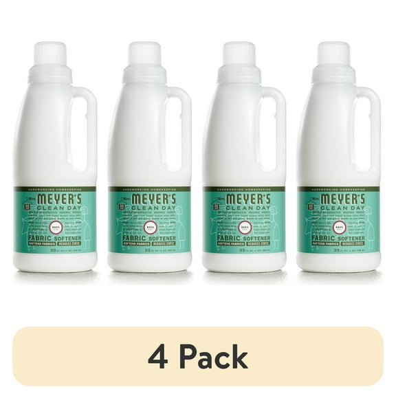 Mrs. Meyer's Clean Day Liquid Fabric Softener, Basil Scent, 32  fl oz Bottle