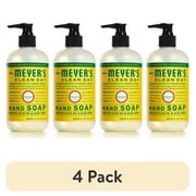 (4 pack) Mrs. Meyer's Clean Day Liquid Hand Soap, Honeysuckle Scent, 12.5 Ounce Bottle