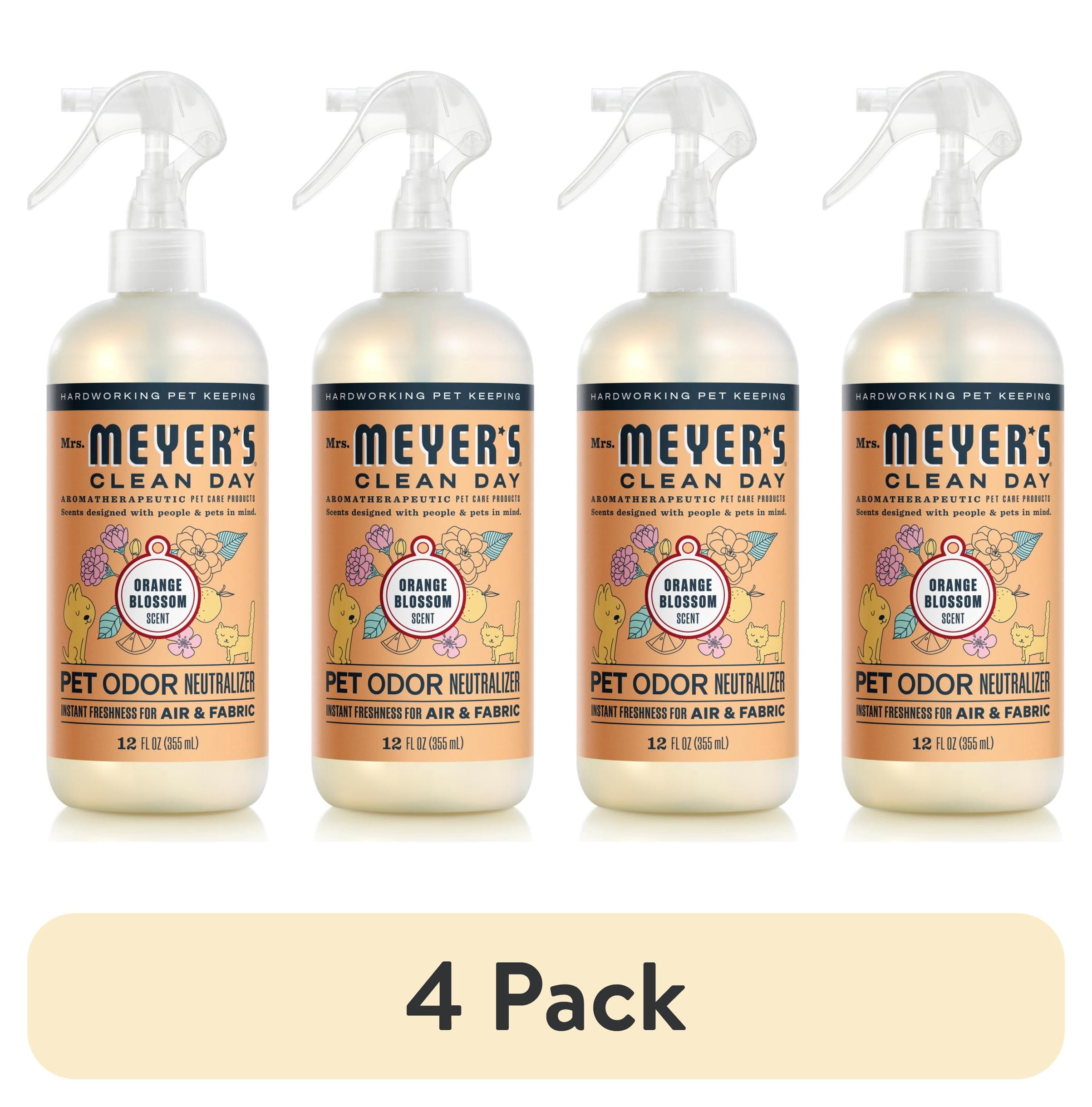 4 pack) Mrs. Meyer's Clean Day Pet Odor Neutralizer, Orange