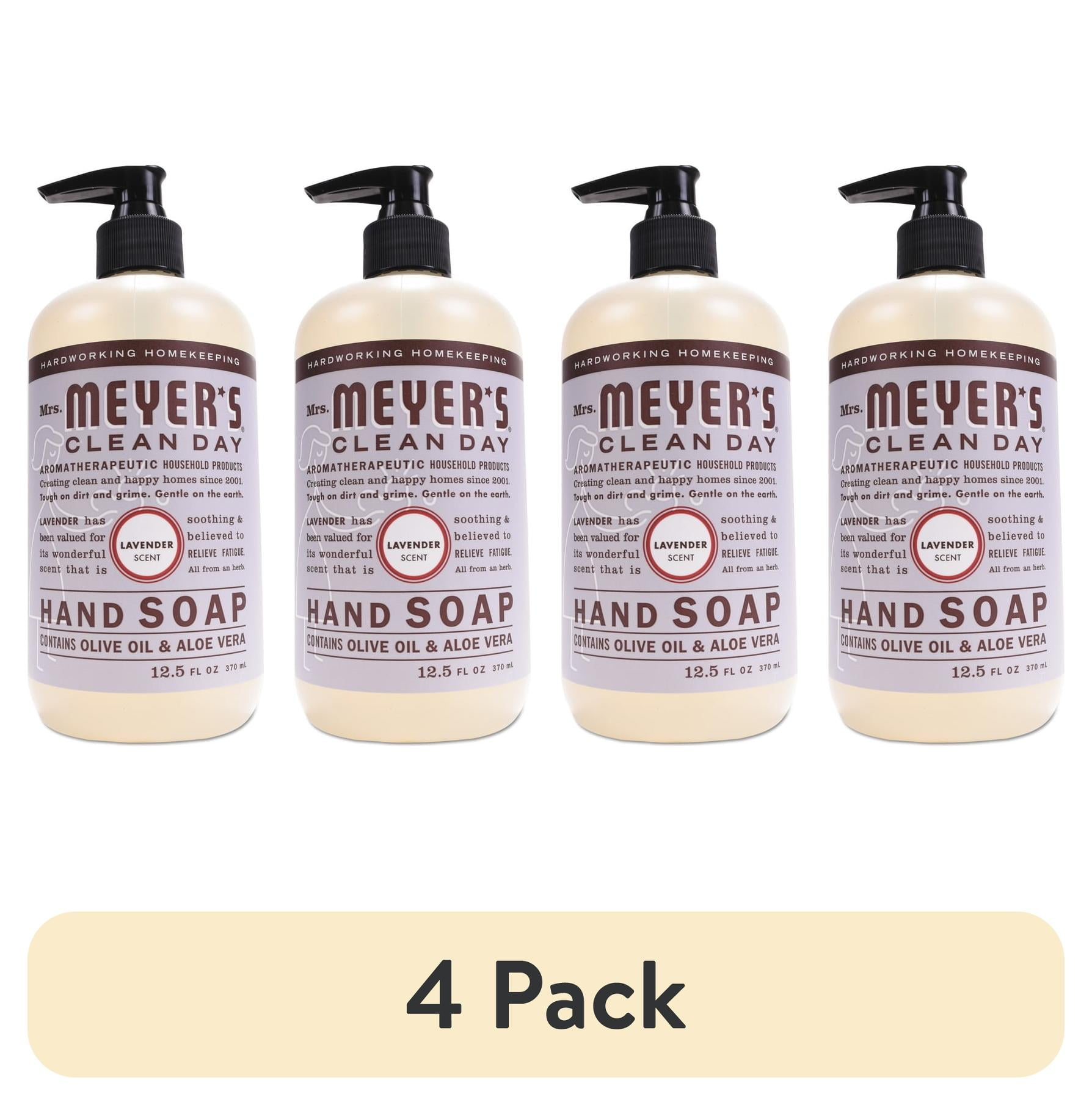 (4 pack) Mrs. Meyers Liquid Hand Soap, Lavender, 12.5 Fluid Ounces