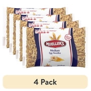 (4 pack) Mueller's Sodium-Free, Low-Cholesterol Medium Egg Noodle Pasta, 12 oz (Shelf-Stable)