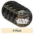 thumbnail image 1 of (4 pack) Multicolor Star Wars The Mandalorian The Child Baby Yoda Birthday Paper Dessert Plates, 7in, 8ct, 1 of 4