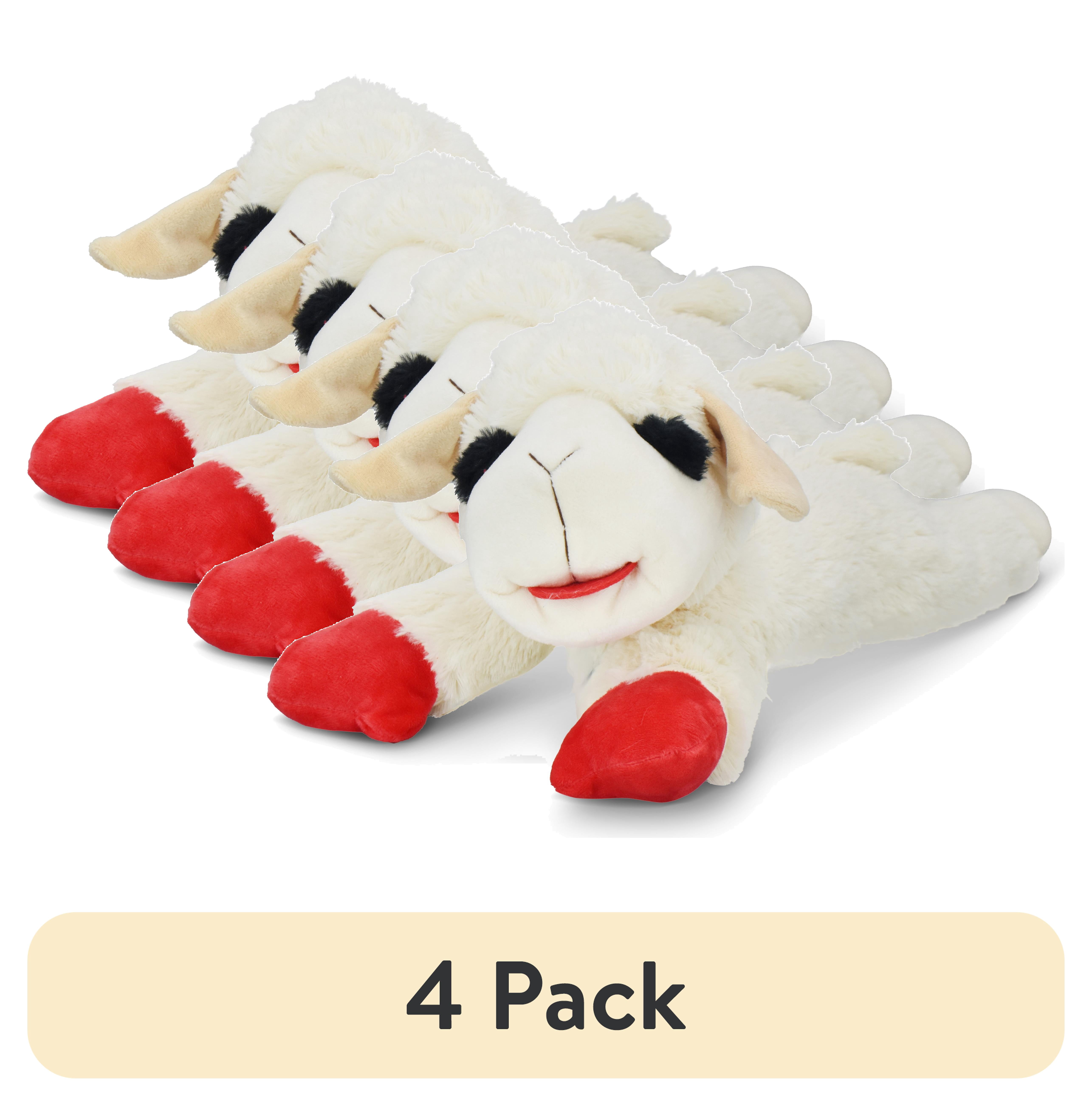 3 pack) Multipet Jumbo Lamb Chop Plush Dog Toy with Squeaker, 18