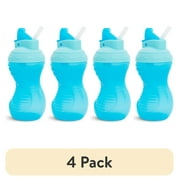 (4 pack) Munchkin® Mighty Grip® Flip Straw Cup, 10 oz, Blue, Unisex