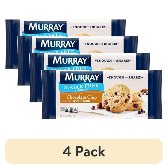 (4 pack) Murray Sugar Free Chocolate Chip with Pecans Extra Cookies