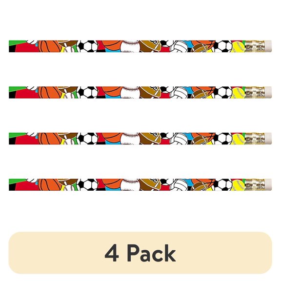 (4 pack) Musgrave Pencil Company Musgrave Super Sports Motivational Pencils Pack of 12 (MUS2403D)