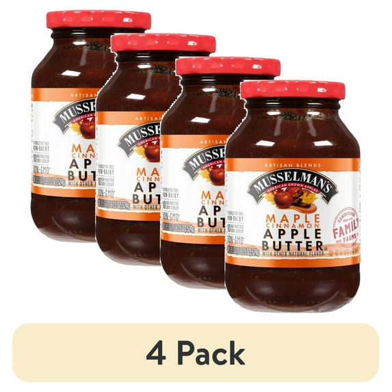 (4 pack) Musselman's Maple Cinnamon Apple Butter 17.5oz