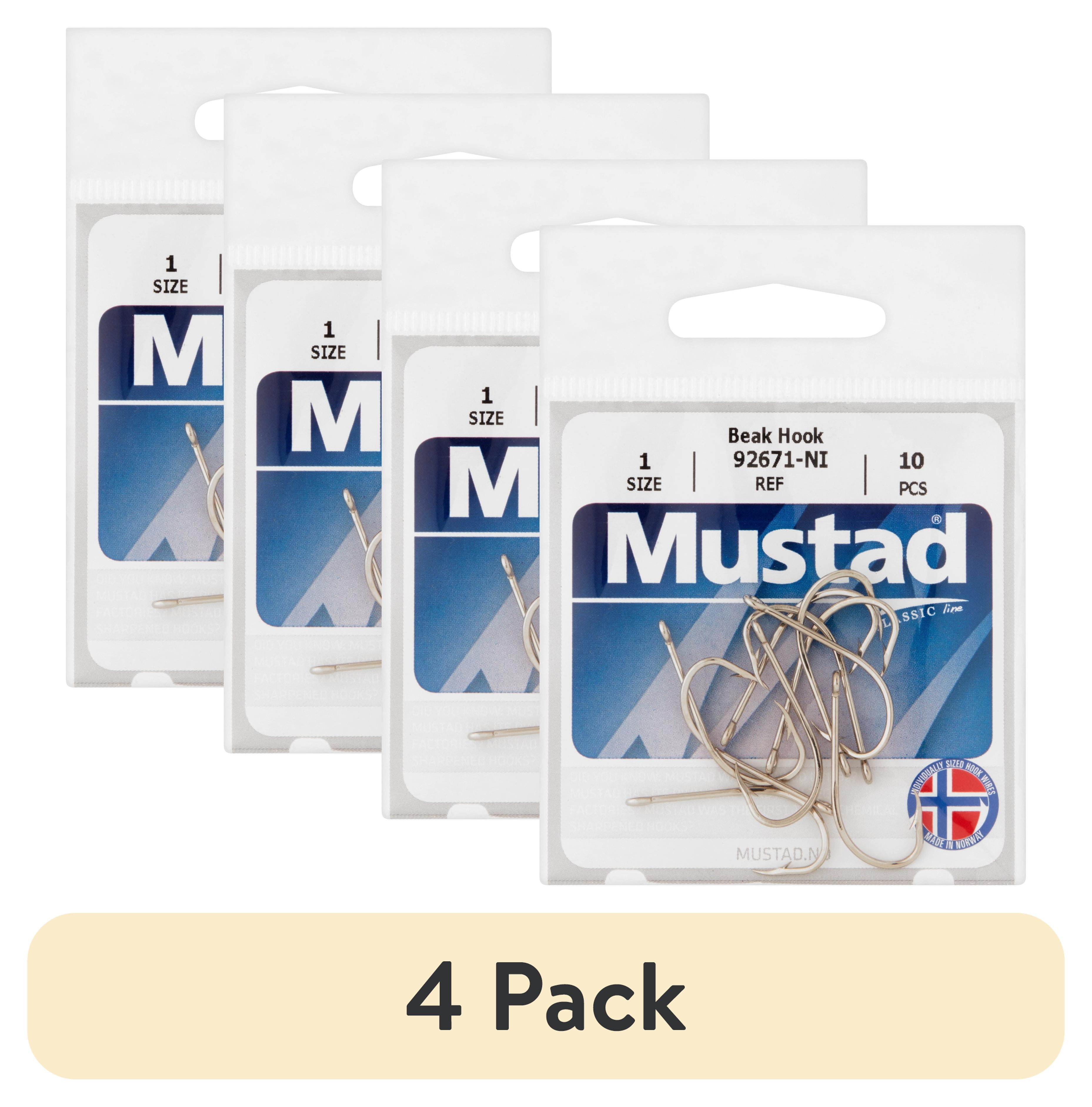 (4 pack) Mustad Baitholder Hook (Nickel) - Size: 4/0 8pc