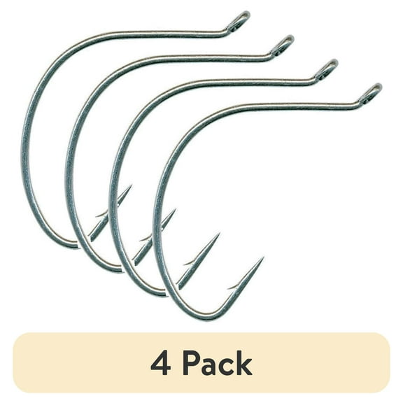 (4 pack) Mustad Croaker Hook - Size: 6/0 (Duratin) 10pc