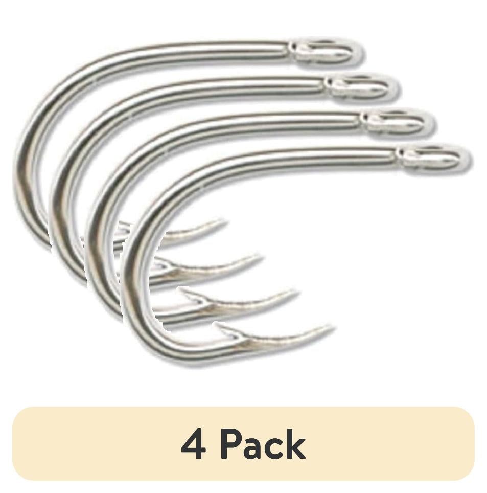 (4 pack) Mustad O'Shaughnessy Live Bait Hook (Nickel) - Size: 1/0 8pc