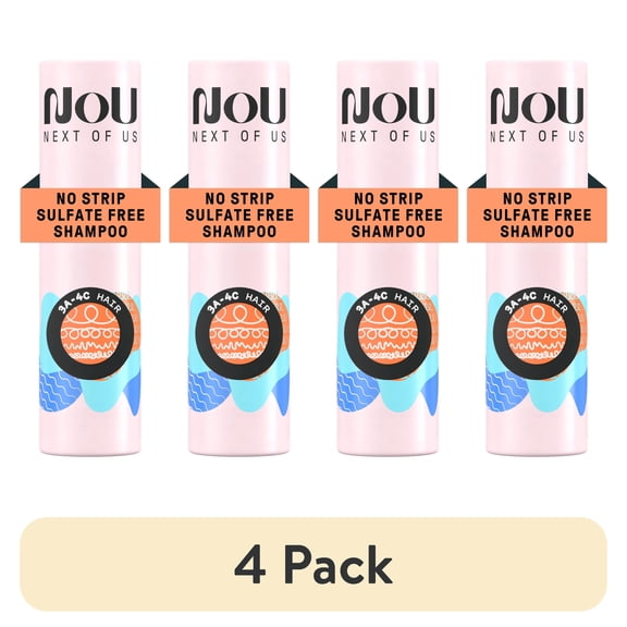 (4 pack) NOU Nourishing Moisture Conditioner, for Curly & Coily Hair, 10.1 fl oz