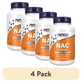 thumbnail image 1 of (4 pack) NOW Supplements, NAC (N-Acetyl-Cysteine) Tablets, 1000 mg, Free Radical Protection*, 120 Count, 1 of 9