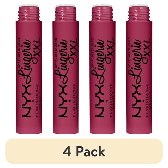 (4 pack) NYX Professional Makeup Lip Lingerie XXL Liquid Lipstick, XXTended, 0.13 fl. oz.