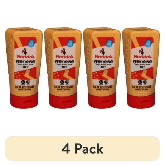 (4 pack) Nando's Hot Perinaise Spread & Dressing 8.6 fl oz
