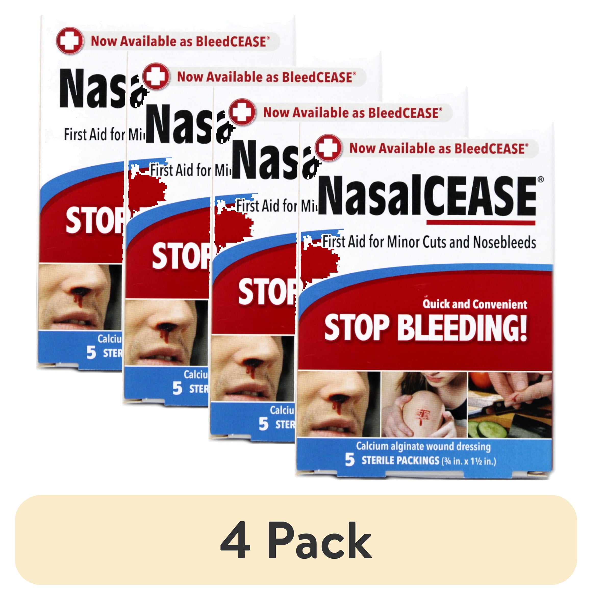 4 pack) NasalCEASE First Aid Calcium Alginate Wound Dressing for