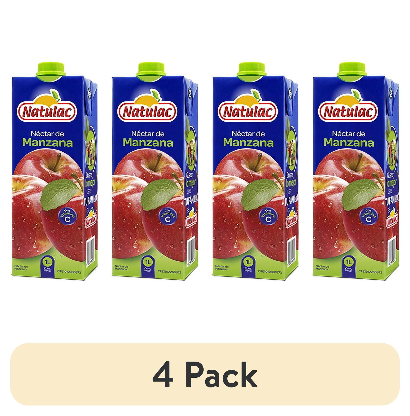 (4 pack) Natulac Apple Nectar UHT, 33.8 fl oz