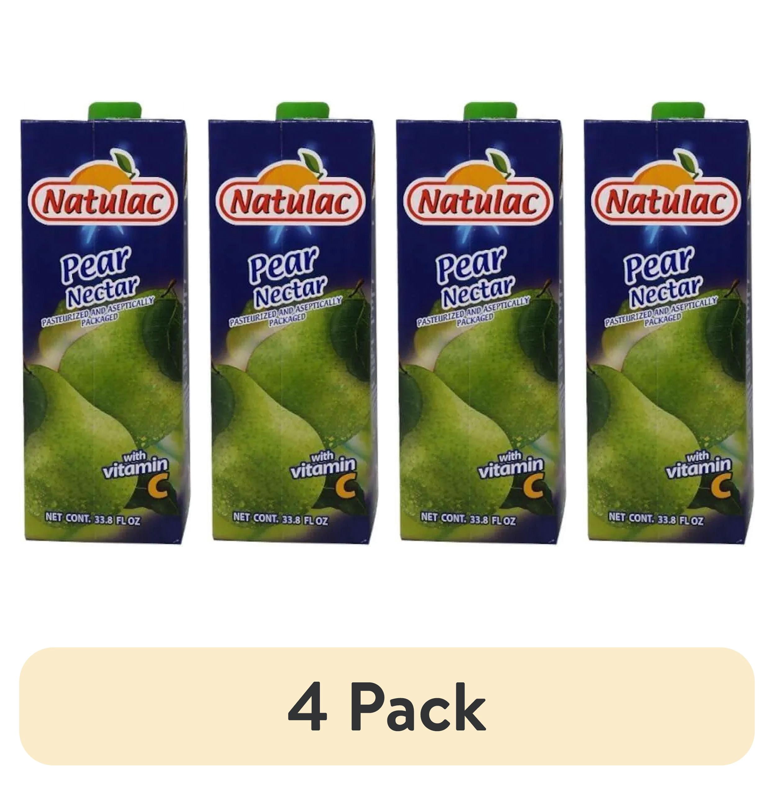 (4 pack) Natulac Pear Nectar, 33.8 oz