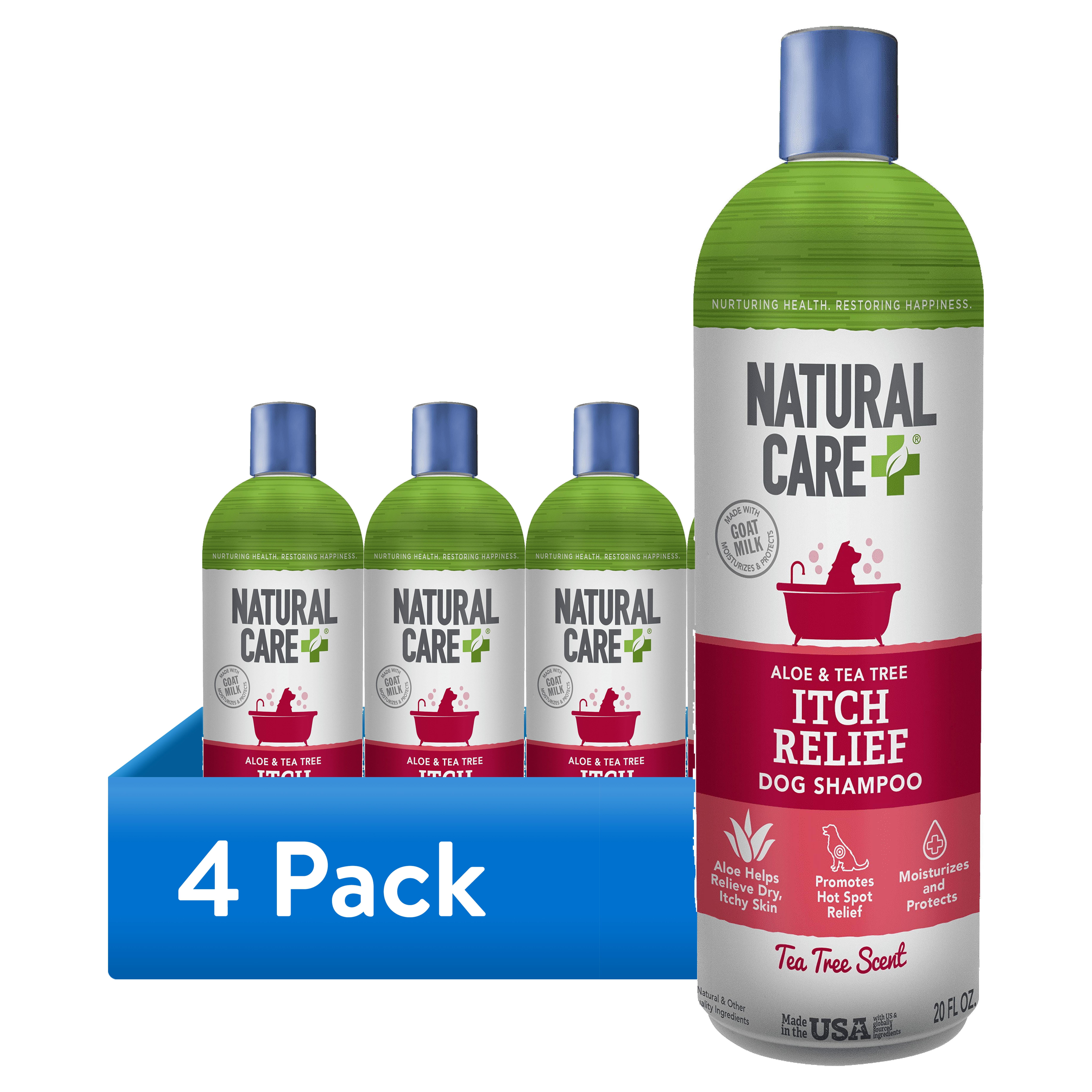 (4 pack) Natural Care Itch Relief Shampoo for Dogs - Tea Tree Scent - 20oz.