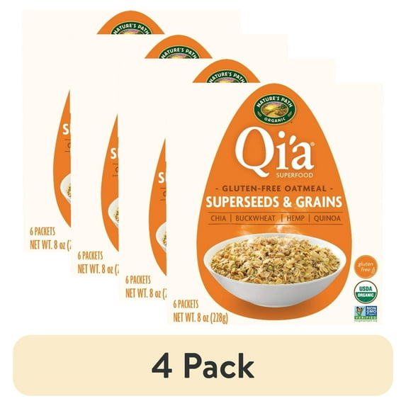 (4 pack) Nature's Path Qi'a Organic Superseed Oatmeal 8oz Box