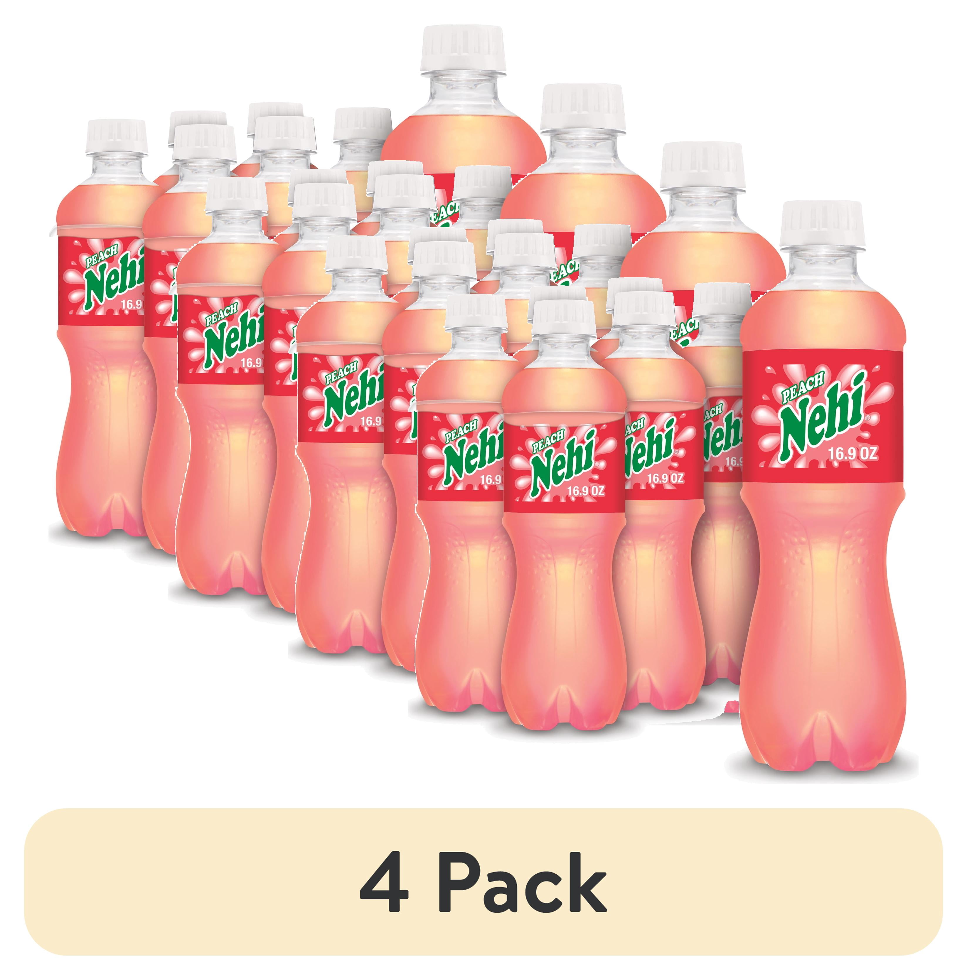 Nehi Caffeine Free Peach Soda Pop, 16.9 fl oz, 6 Pack Bottles