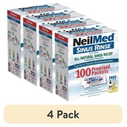 4 pack NeilMed Sinus Rinse Premixed Refill Packets, 100 Ct