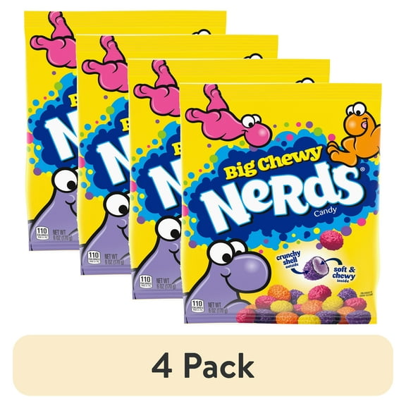 (4 pack) Nerds Big Chewy Candy, 6 oz