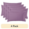 thumbnail image 1 of (4 pack) Nestl Pillow Sham Set of 2, Premium 1800 Series Double Brushed Bed Pillow Cases, Lavender Dream, King 20" X 36", 1 of 6