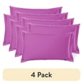 thumbnail image 1 of (4 pack) Nestl Pillow Sham Set of 2, Premium 1800 Series Double Brushed Bed Pillow Cases, Orchid Purple, King 20" X 36", 1 of 6