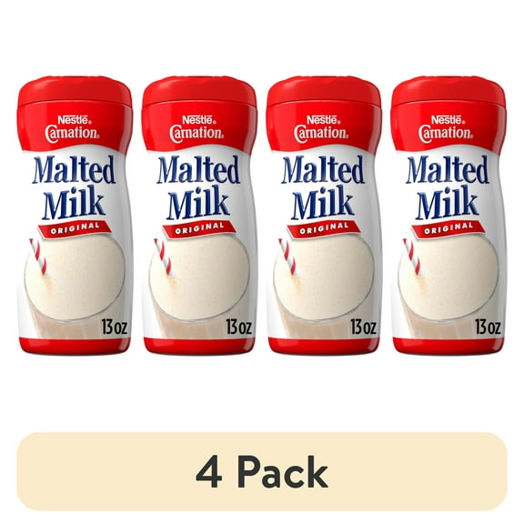 (4 pack) Nestle Carnation Original Malted Milk Powder Mix, 13 oz