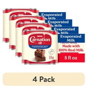 (4 pack) Nestle Carnation Evaporated Milk, Vitamin D Added, Shelf Milk, 5 fl. oz. Can