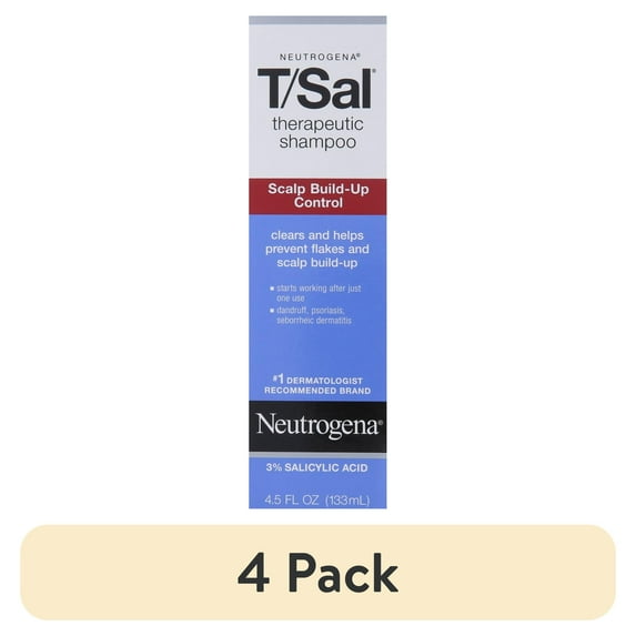(4 pack) Neutrogena T/Sal Therapeutic Maximum Strength Shampoo 4.50 oz